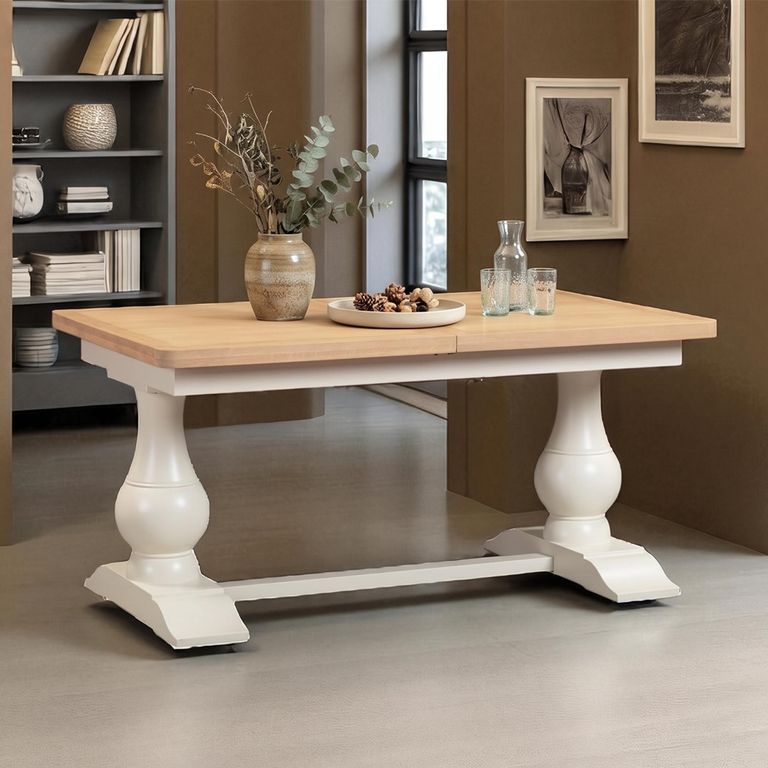 Windsor White Painted 6-8 Seater 160cm-200cm Extending Dining Table