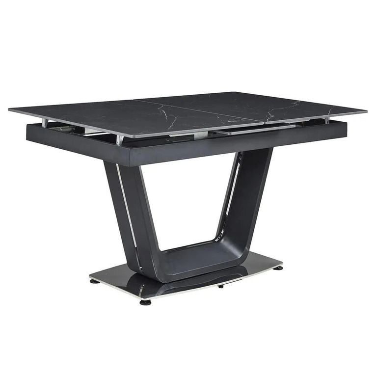 Alpha Extending Dining Table - 4-6 Seater - 140cm-180cm - Black Ceramic