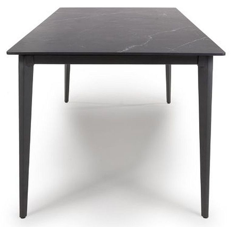 Amalfi Dining Table - Black Marble Effect - 6 Seater - 140cm