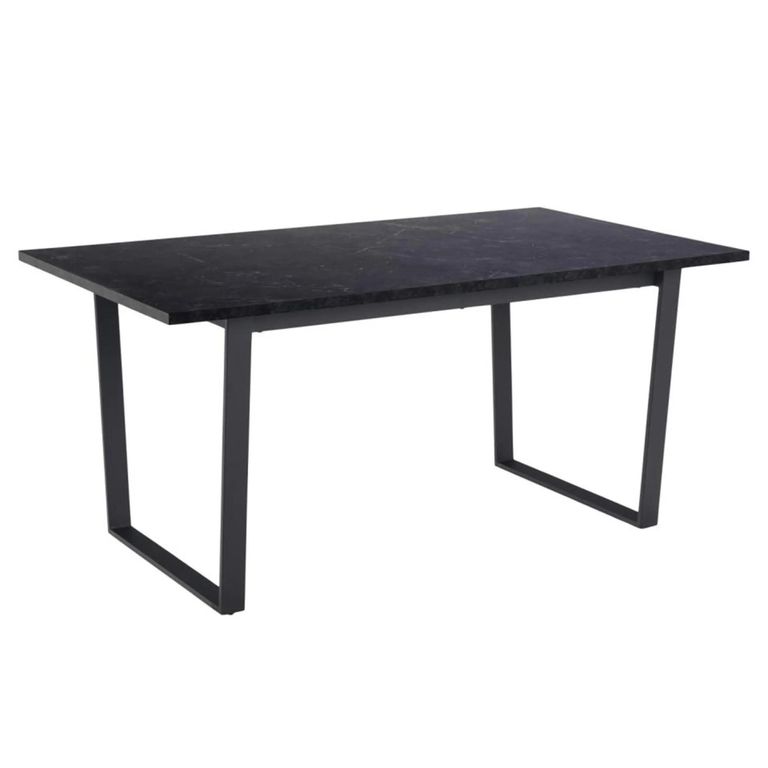 Amble Dining Table - 6 Seater - 160cm - Black Marble Effect
