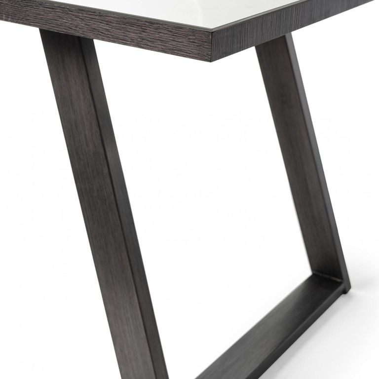 Hirst Grey Painted Tempered Glass Dining Table - 6 Seater - 180cm