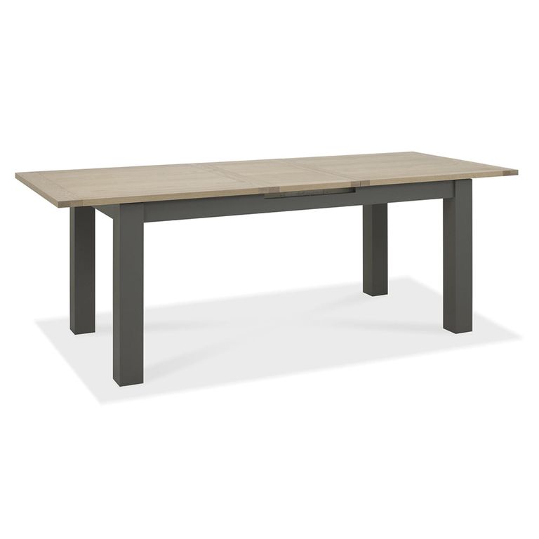 Oakham Dark Grey & Scandi Oak Extending Dining Table - 8-10 Seater - 180cm-225cm