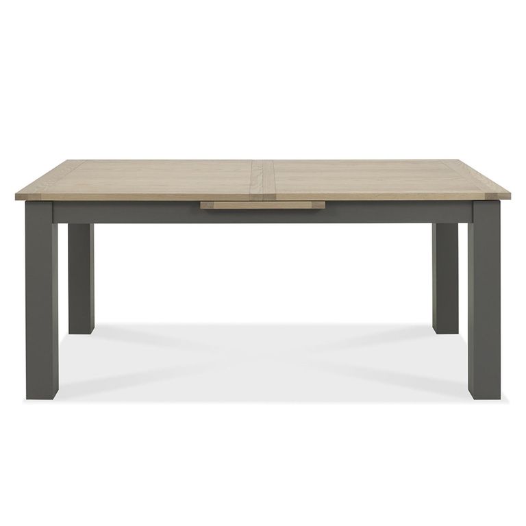 Oakham Dark Grey & Scandi Oak Extending Dining Table - 8-10 Seater - 180cm-225cm