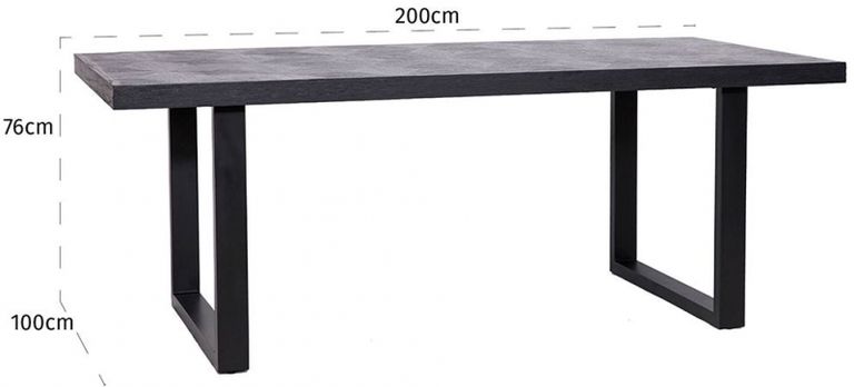 Blax Black Geometric Cube 8 Seater Dining Table