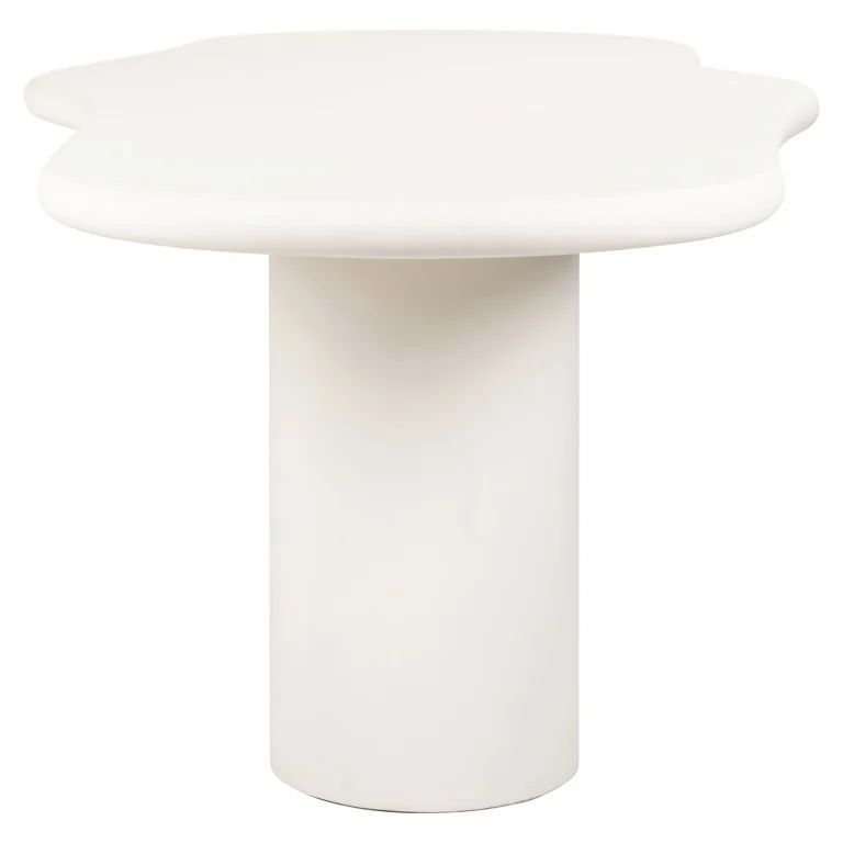 Bloomstone White Lime Plaster 12 Seater Pedestal Dining Table