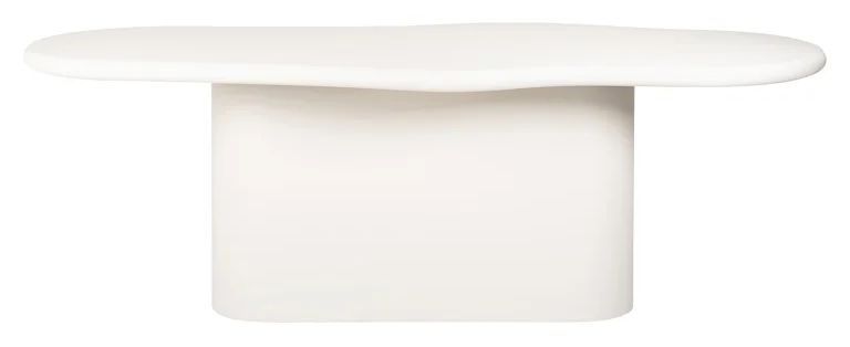 Bloomstone White Lime Plaster 12 Seater Pedestal Dining Table