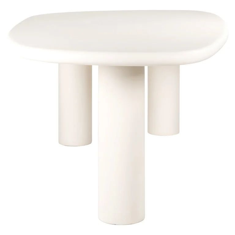 Bloomstone White Lime Plaster 8 Seater Pedestal Dining Table