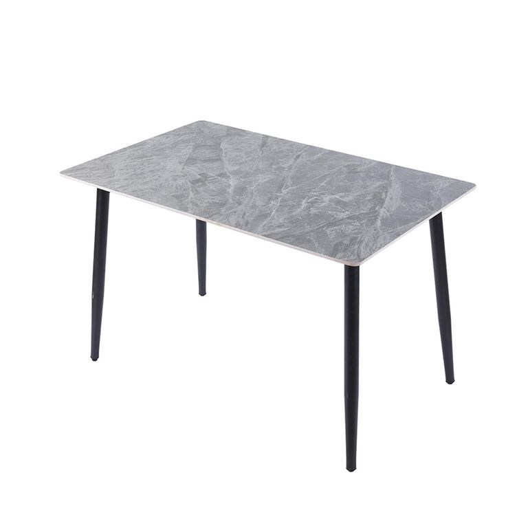 Breton Compact Dining Table - 4 Seater - 120cm - Grey Ceramic