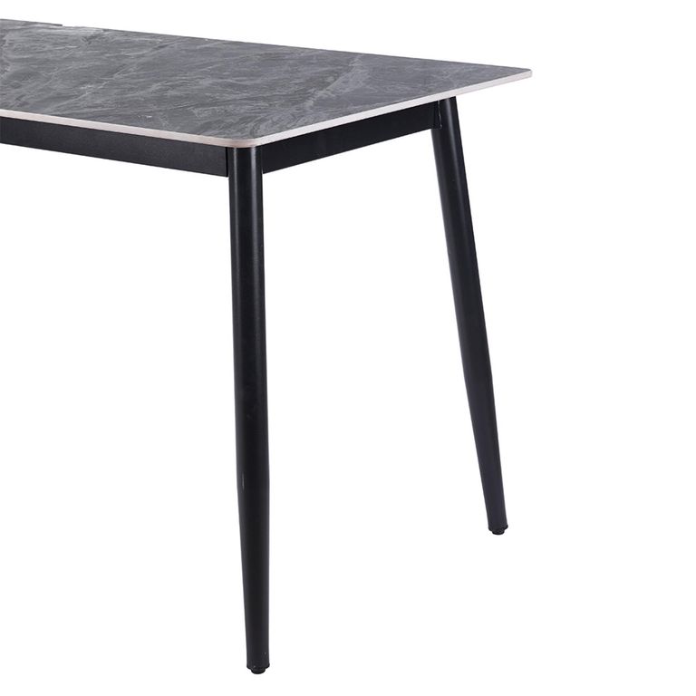 Breton Compact Dining Table - 4 Seater - 120cm - Grey Ceramic