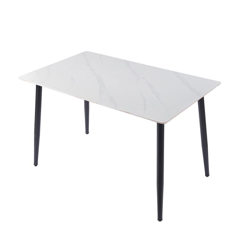 Breton Compact Dining Table - 4 Seater - 120cm - White Ceramic