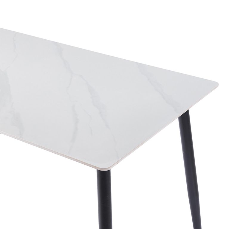 Breton Compact Dining Table - 4 Seater - 120cm - White Ceramic