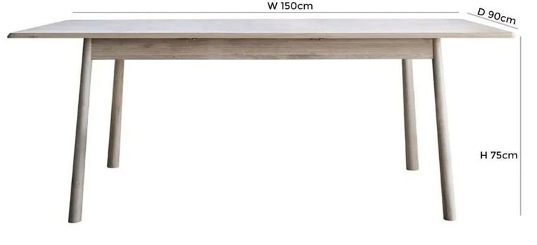 Clearance - Wycombe Oak Extending Dining Table - 150cm-200cm - FSS15890