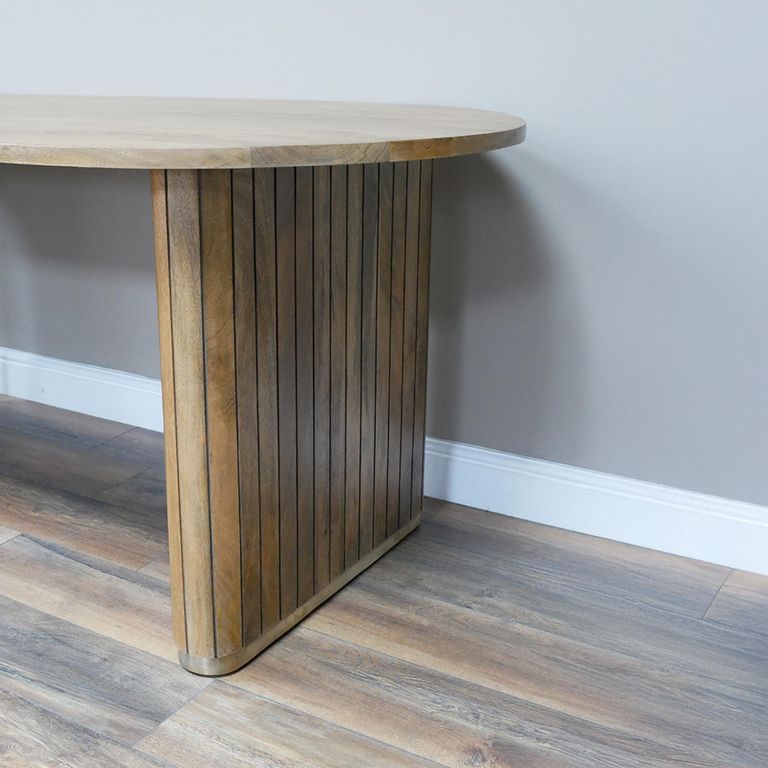 Dining Table - Mango Wood - 6 Seater - 185cm - Oval