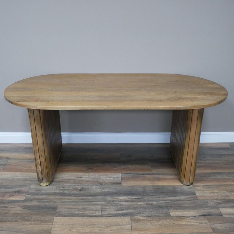 Dining Table - Mango Wood - 6 Seater - 185cm - Oval