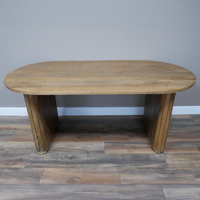 Dining Table - Mango Wood - 6 Seater - 185cm - Oval