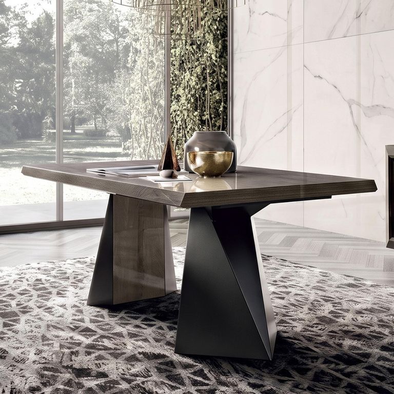 Elite Italian Extending Dining Table - 160cm-260cm - 6-10 Seater - Tent Base - Silver Birch
