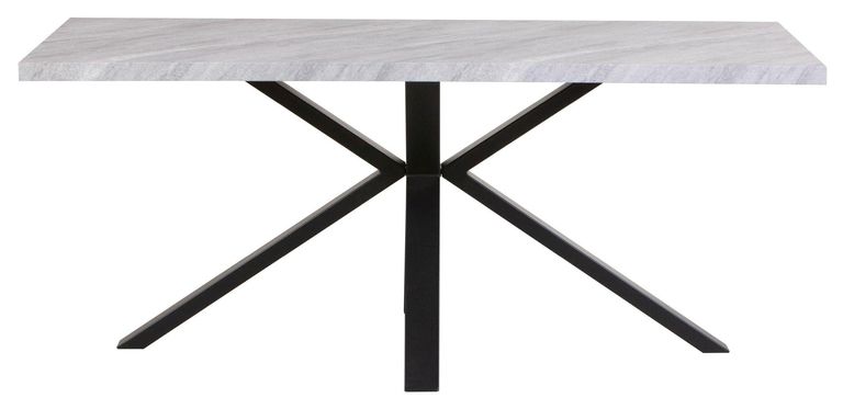 Clearance - Ezra 8 Seater Grey Dining Table with Black Spider Legs - 180cm