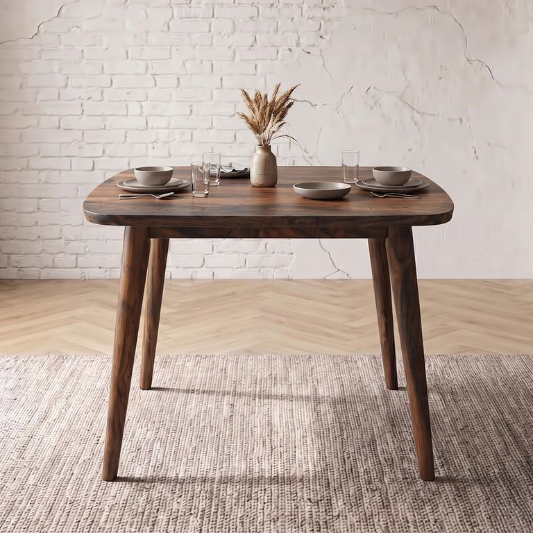 Goa Dining Table - 90cm - 4 Seater - Square - Rustic Sheesham