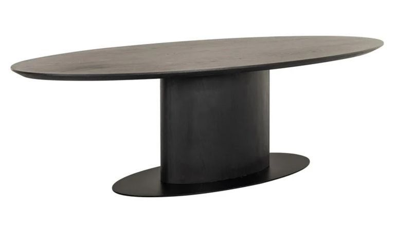 Gordon Dark Wood 10 Seater Oval Pedestal Dining Table