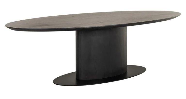 Gordon Dark Wood 12 Seater Oval Pedestal Dining Table