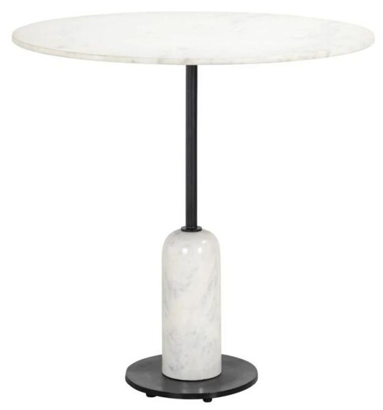 Jagger White Marble 2 Seater Round Dining Table