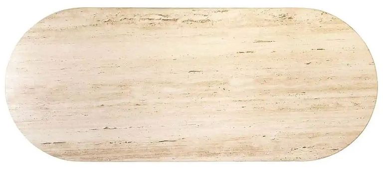 La Cantera Travertine Beige 10 Seater Oval Pedestal Dining Table