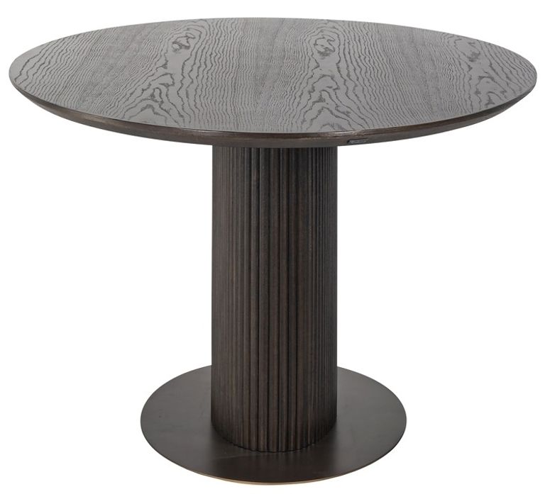 Luxor Brushed Brass Ribbed 10 Seater Oval Pedestal Dining Table