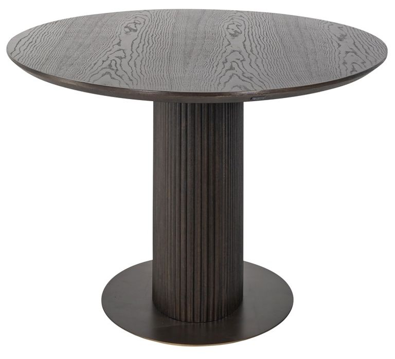 Luxor Brushed Brass Ribbed 12 Seater Oval Pedestal Dining Table