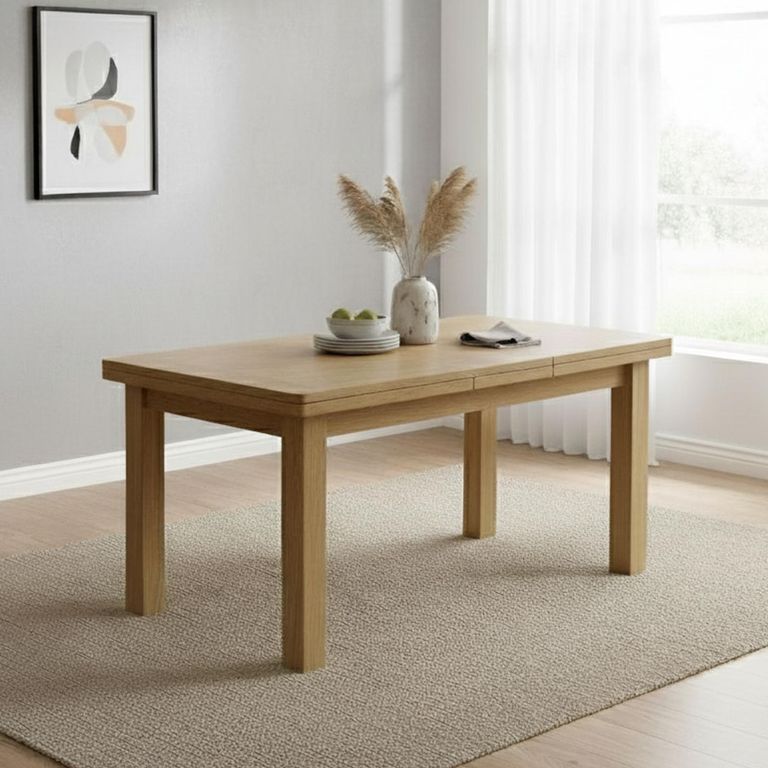 Normandy Extending Dining Table - 4-6 Seater - 140cm-185cm - Oak