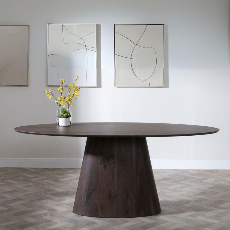 Palma Oval Dining Table - 6 Seater - 180cm - Walnut