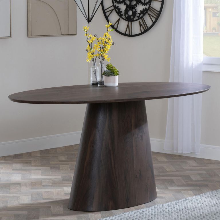 Palma Oval Dining Table - 6 Seater - 180cm - Walnut