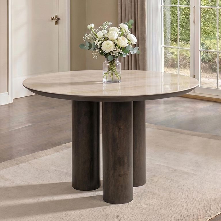 Ritz Dining Table - 120cm - 4 Seater - Round - Pedestal - Ceramic