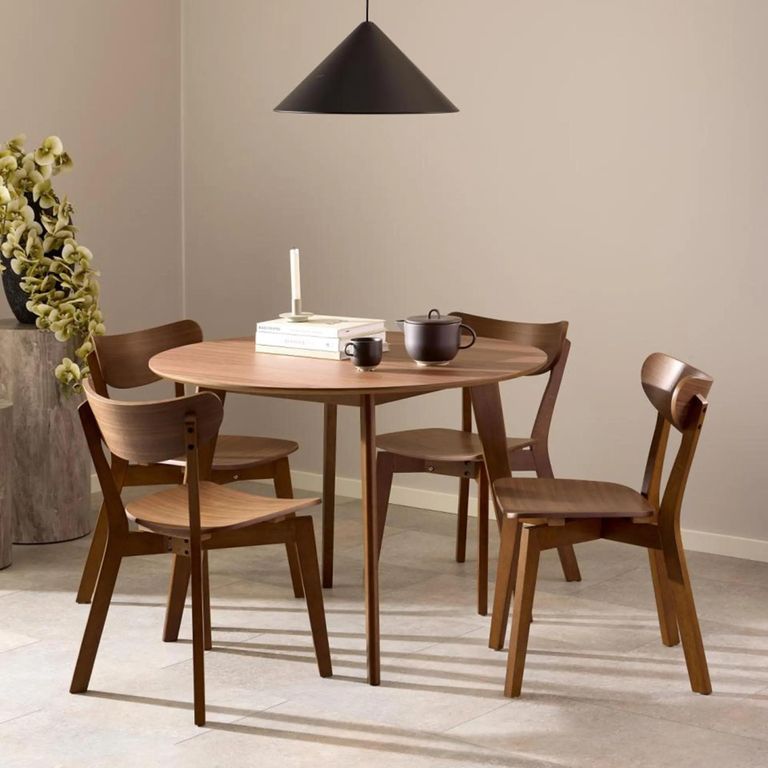 Roxby Round Dining Table - 2 Seater - 105cm - Walnut