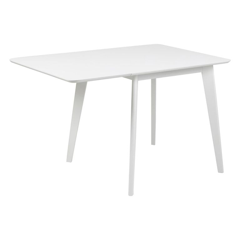 Roxby Drop Leaf Dining Table - 2-4 Seater - 80cm-120cm - White
