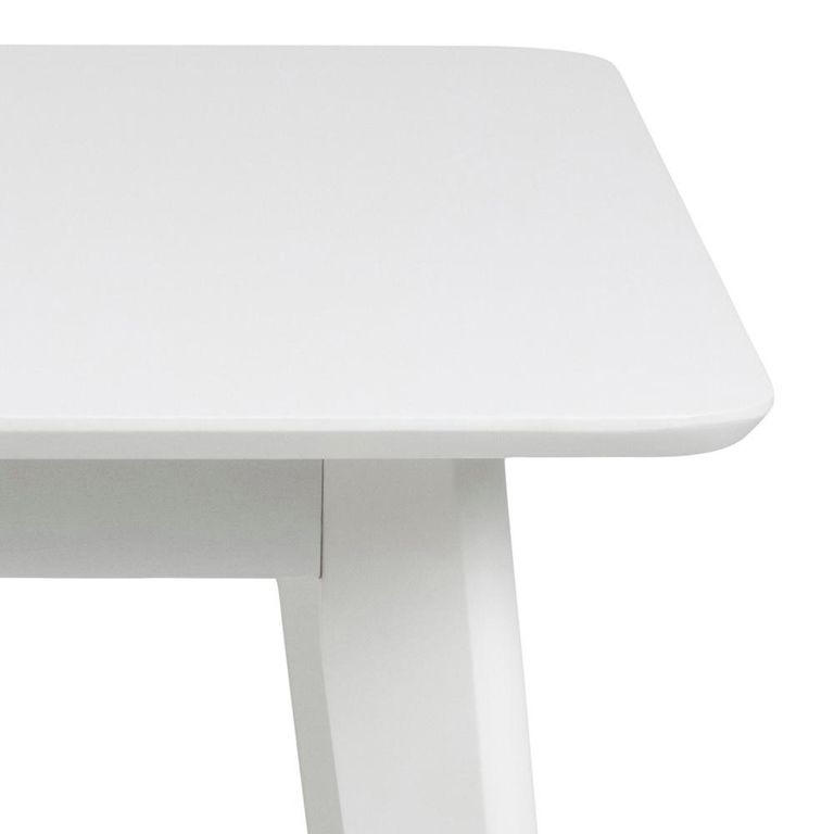 Roxby Drop Leaf Dining Table - 2-4 Seater - 80cm-120cm - White