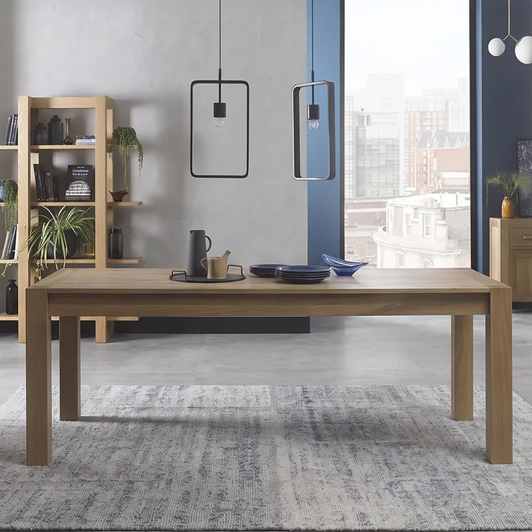 Turin Light Oak 4-6 Seater 125cm-165cm Medium End Extending Dining Table