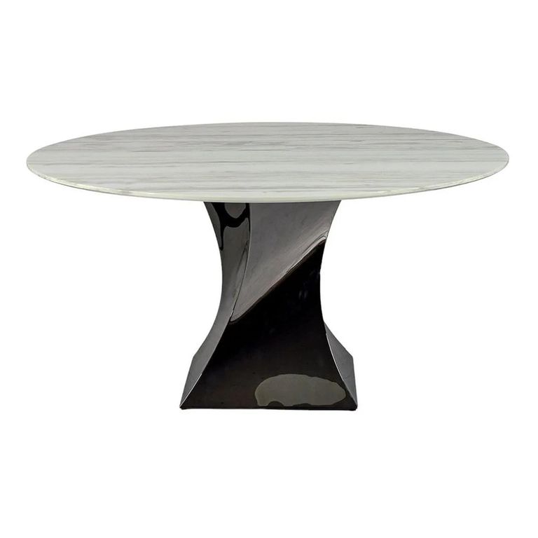 Twist Dining Table - Round - Pedestal - Marble - Variation Available
