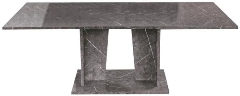 Vittoria Dining Table - 6-8 Seater - Extending - Pedestal - Grey Italian