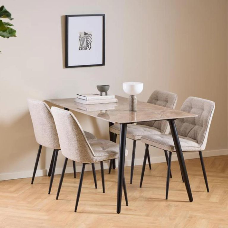 Wicklow Dining Table - 4 Seater - 140cm - Brown Ceramic