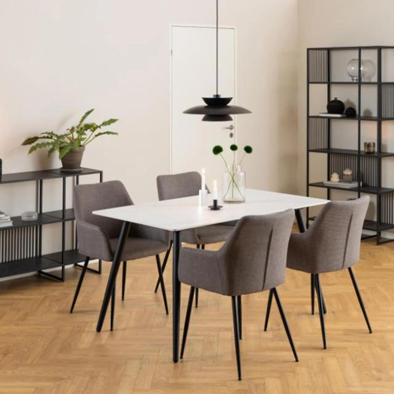 Wicklow Dining Table - 4 Seater - 140cm - White Ceramic