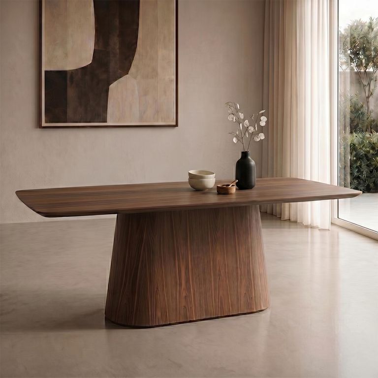 Windsor Dining Table - 190cm - 8 Seater - Pedestal - Walnut - Wood