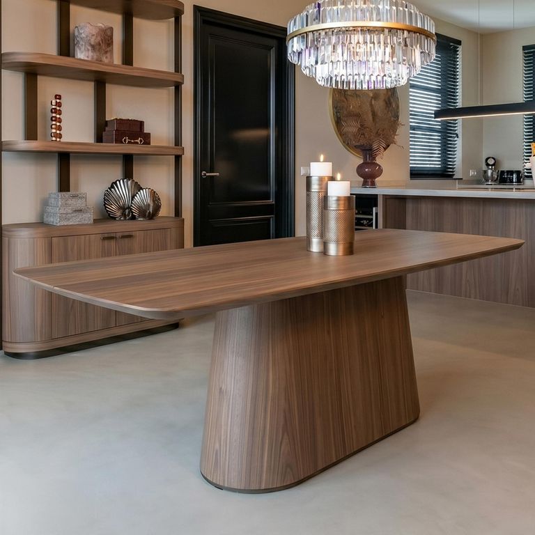 Windsor Dining Table - 190cm - 8 Seater - Pedestal - Walnut - Wood