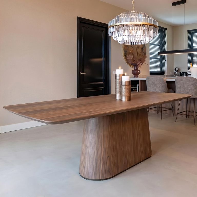Windsor Dining Table - 230cm - 10 Seater - Pedestal - Walnut - Wood