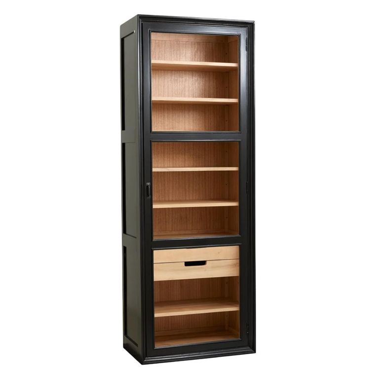 Viva Display Cabinet - 1 Door - 2 Drawer - Black