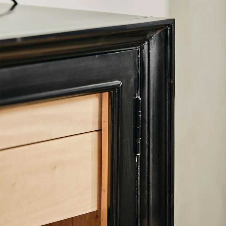 Viva Low Cabinet - 2 Door - 4 Drawer - Black