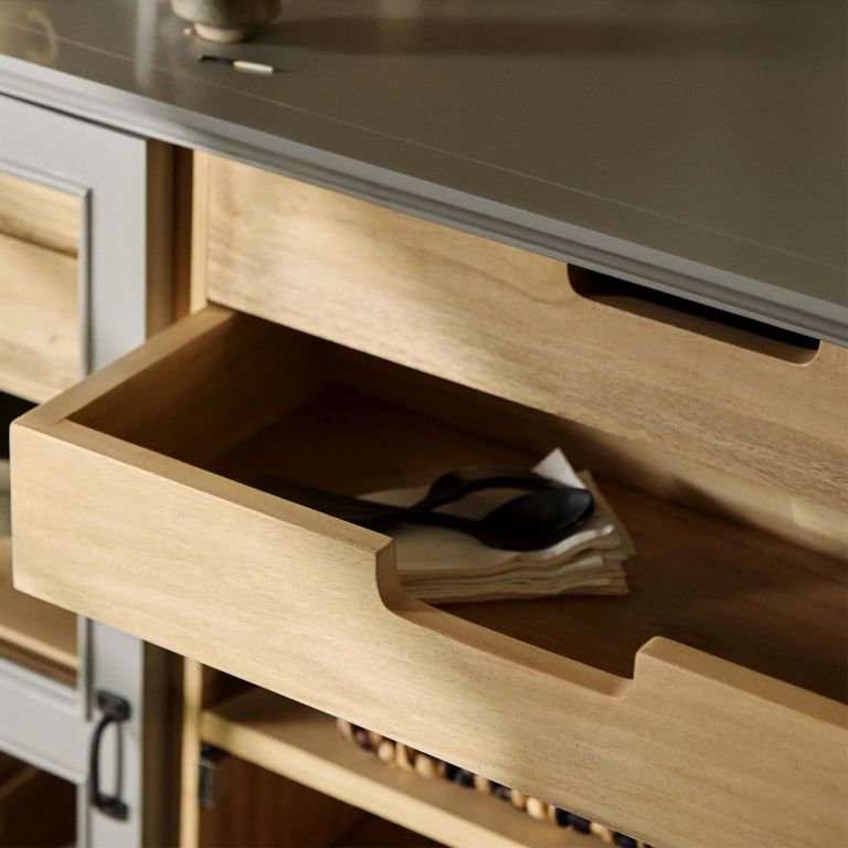 Viva Low Cabinet - 2 Door - 4 Drawer - Grey