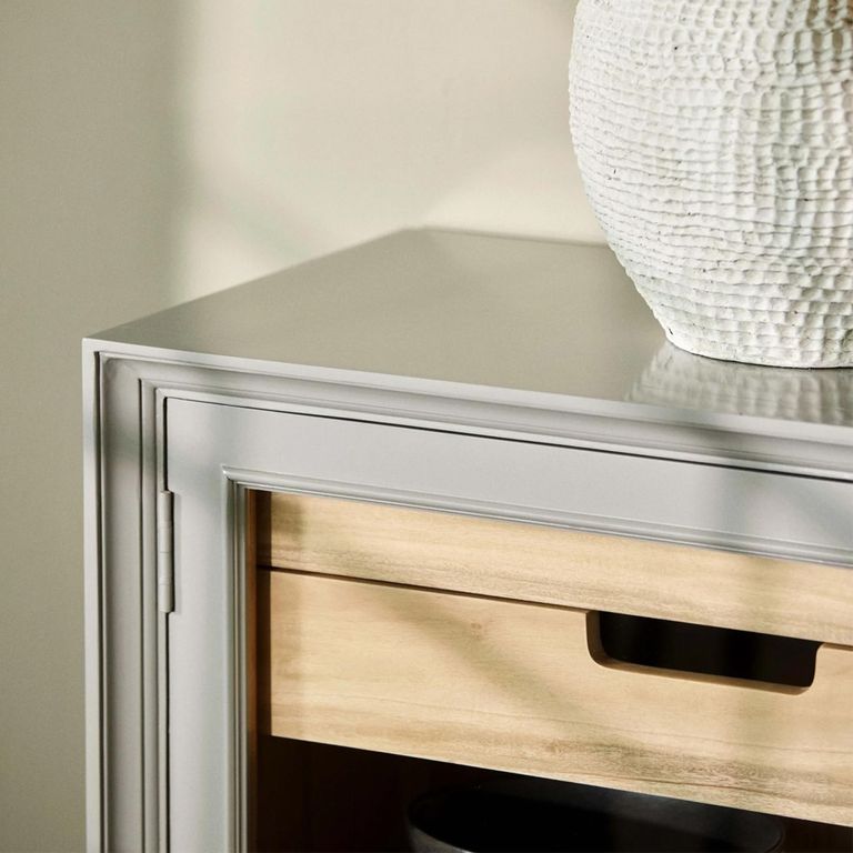 Viva Low Cabinet - 2 Door - 4 Drawer - Grey