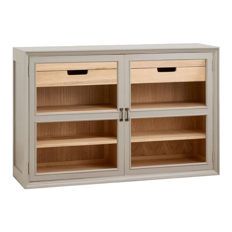 Viva Low Cabinet - 2 Door - 4 Drawer - Grey