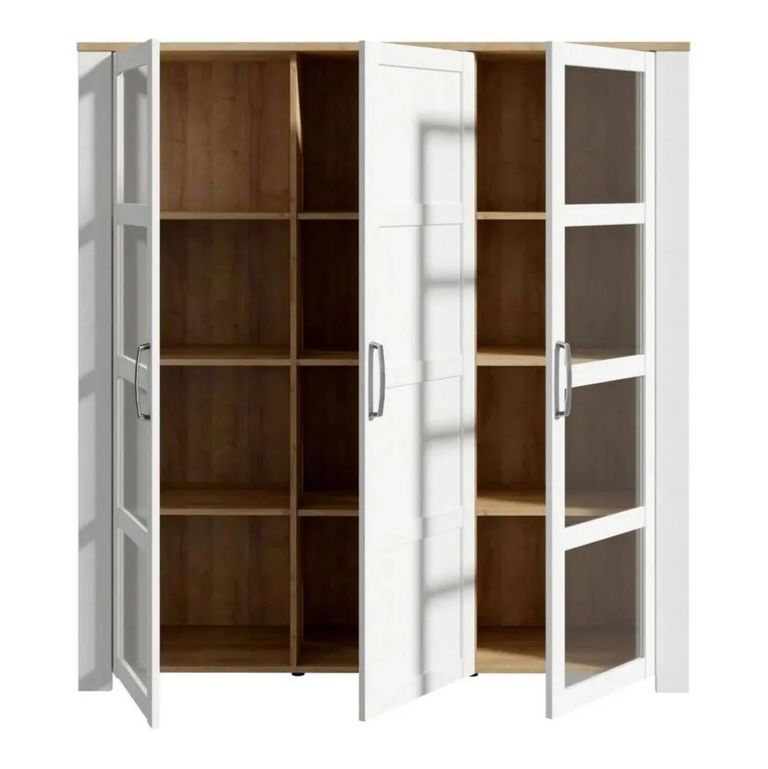 Clearance - Bohol Display Cabinet - 3 Door - Large - White - FSS17339