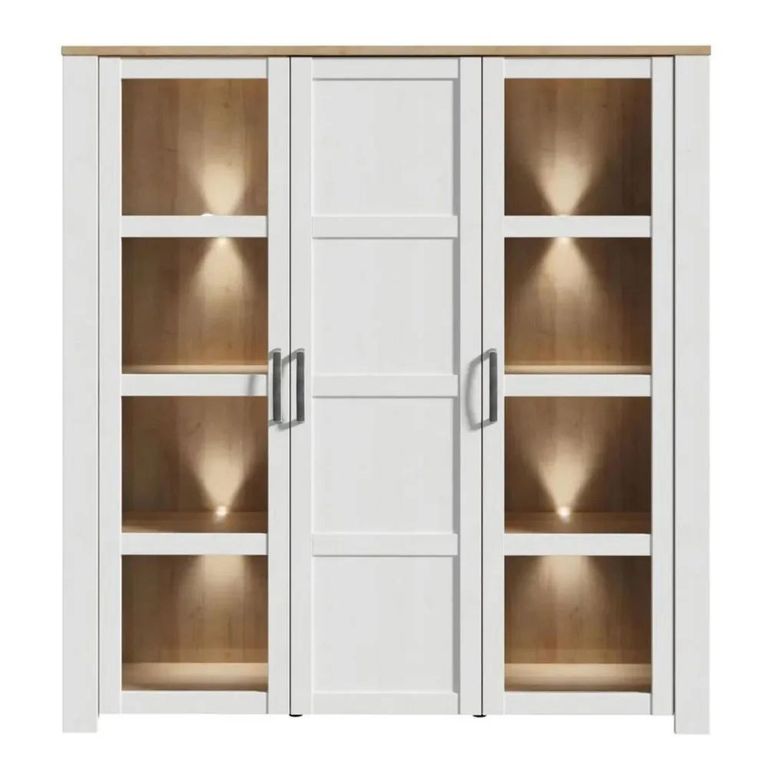 Clearance - Bohol Display Cabinet - 3 Door - Large - White - FSS17339